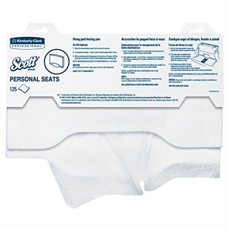 6139638 SCOTT TOILET SEAT COVER Scott Pro Flushable Toilet Seat Covers 1 Rolls 125 sheet 18 in. (Pack of 1)
